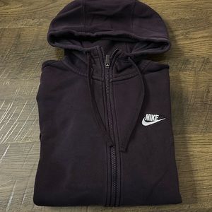 Nike maroon purple zip up